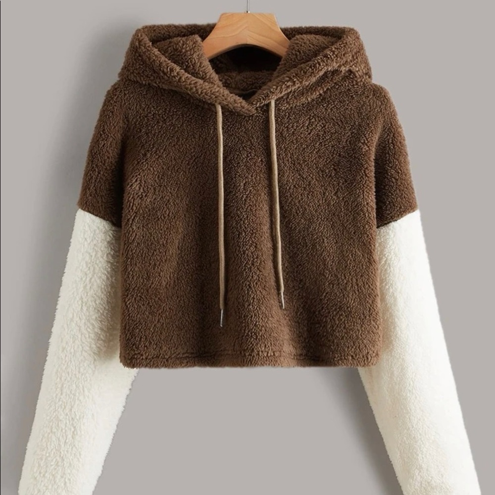Drawstring flannel hoodie xs